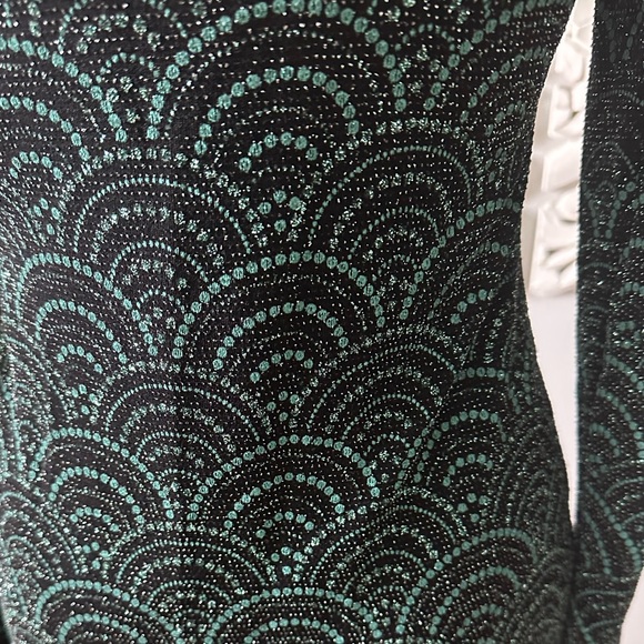 Women’s fitted dress - teal sparkle - Picture 4 of 4